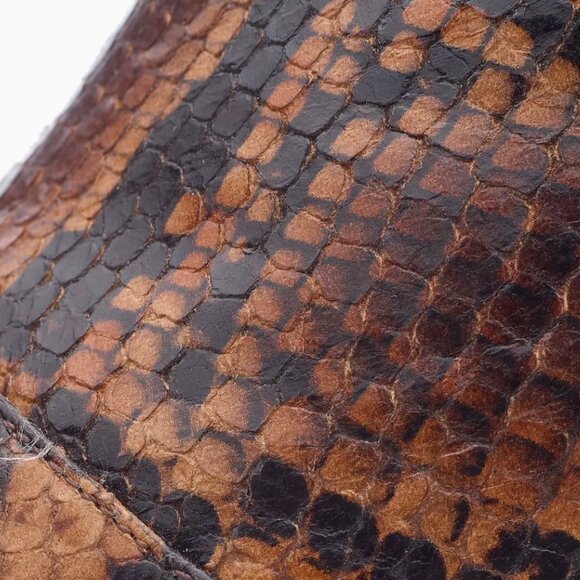 Rag & Bone Beha Moto Stiletto Bootie - Snakeskin - Golden Brown - Picture 9 of 10